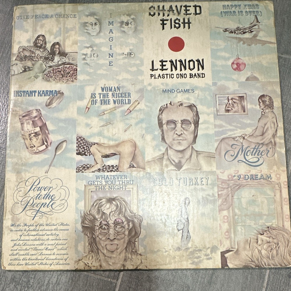 John Lennon Shaved Fish LP Record Album SW-3421 Vinyl LP 1975 Apple Records