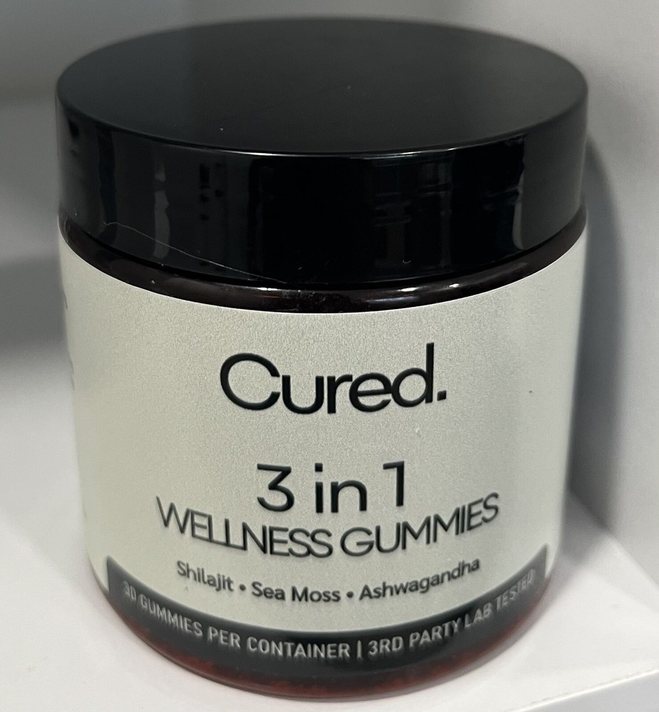 cured 3 in 1 wellness gummies shilajit 30 gummies