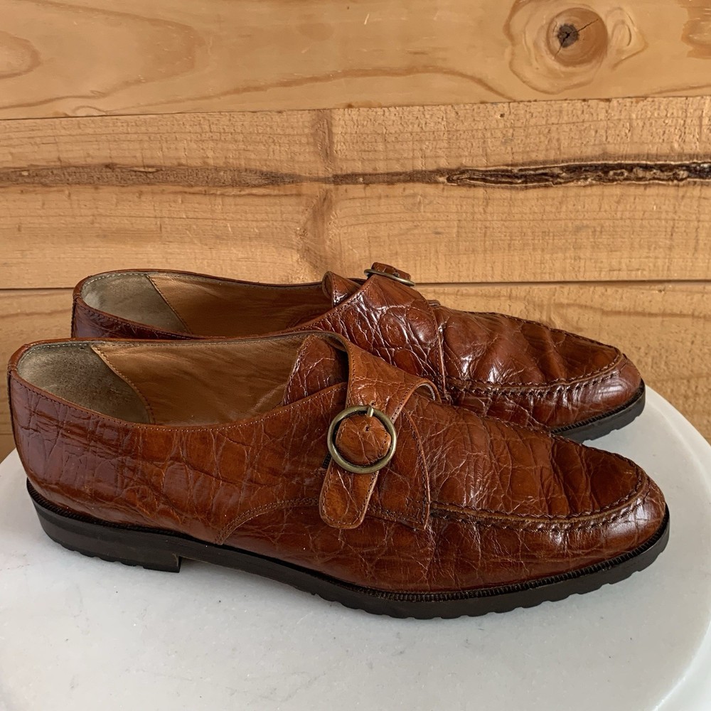 VTG Men’s Nordstrom Italy Leather 40EU 7US Loafers Dress Shoes Buckle Slip On