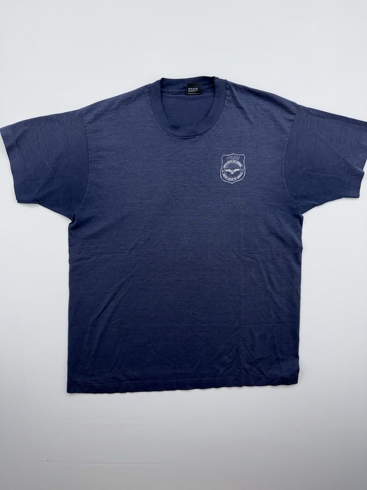 Vintage Police Department Of Defense T-shirt Single Stitch Men’s XL Navy