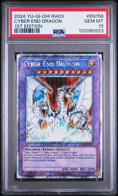 2024 YU-GI-OH! CYBER END DRAGON RA03-QUARTER CENTURY BONANZA EN156 1ST ED PSA 10