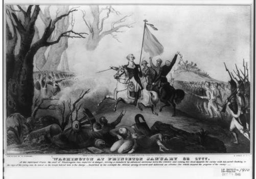 George Washington at Princeton,New Jersey,Battle,American Revolution,1846