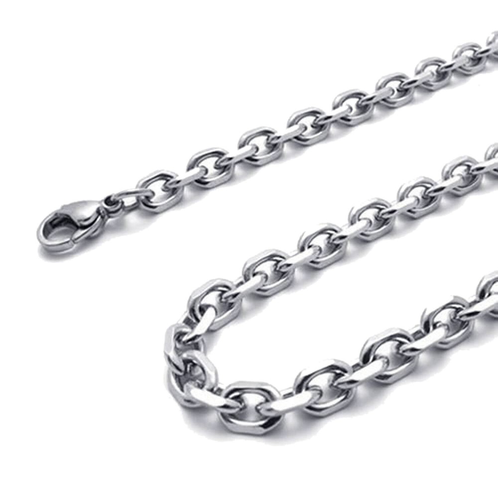 Jewelry Men'S Ladies Necklace, Stainless Steel Necklace, Silver - Width 3mm8389