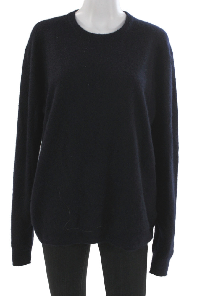 Vince Unisex Cashmere Pullover Sweater Dark Blue Crew Neck Long Sleeve Size MFree Shipping in US $100+ Orders | $6.95 Orders Below