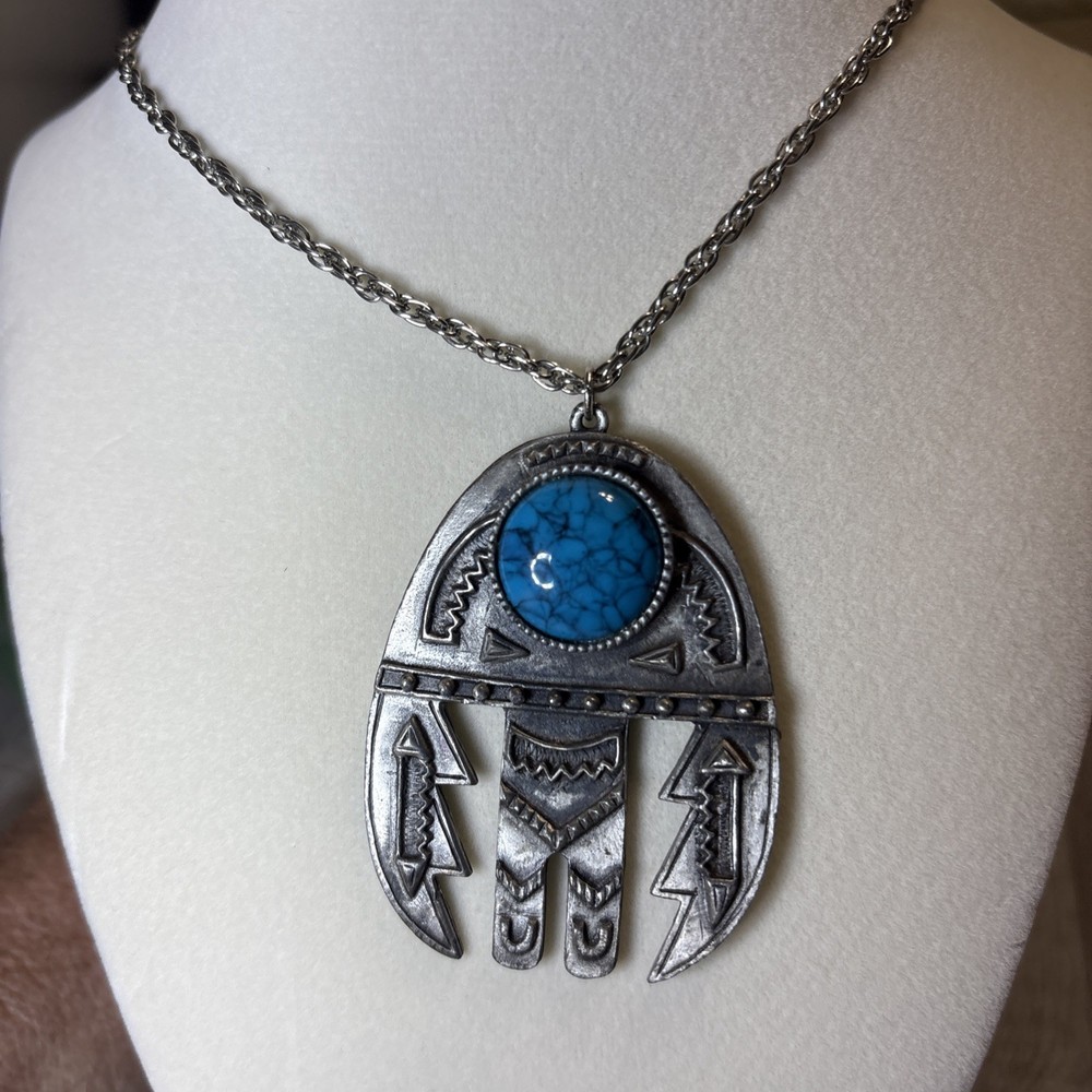 Rafaelian Southwestern American Style Faux Turquoise Pewter 24