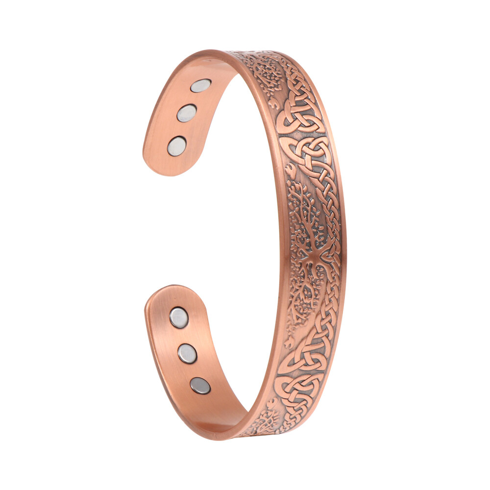 Spiritual Bracelets Wide Link Bangle Tibetan Copper Bracelet Magnetic Bracelet