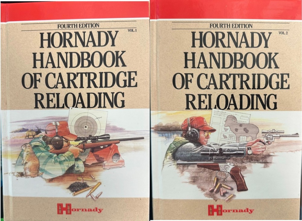 Hornady Handbook Of Cartridge Reloading Manual Vol. 1 & 2 Fourth Edition VGUC