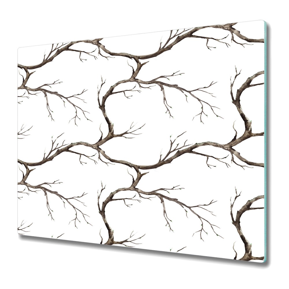 Glass Chopping Board Tree Branches nature retro vintage forest woods & autumn