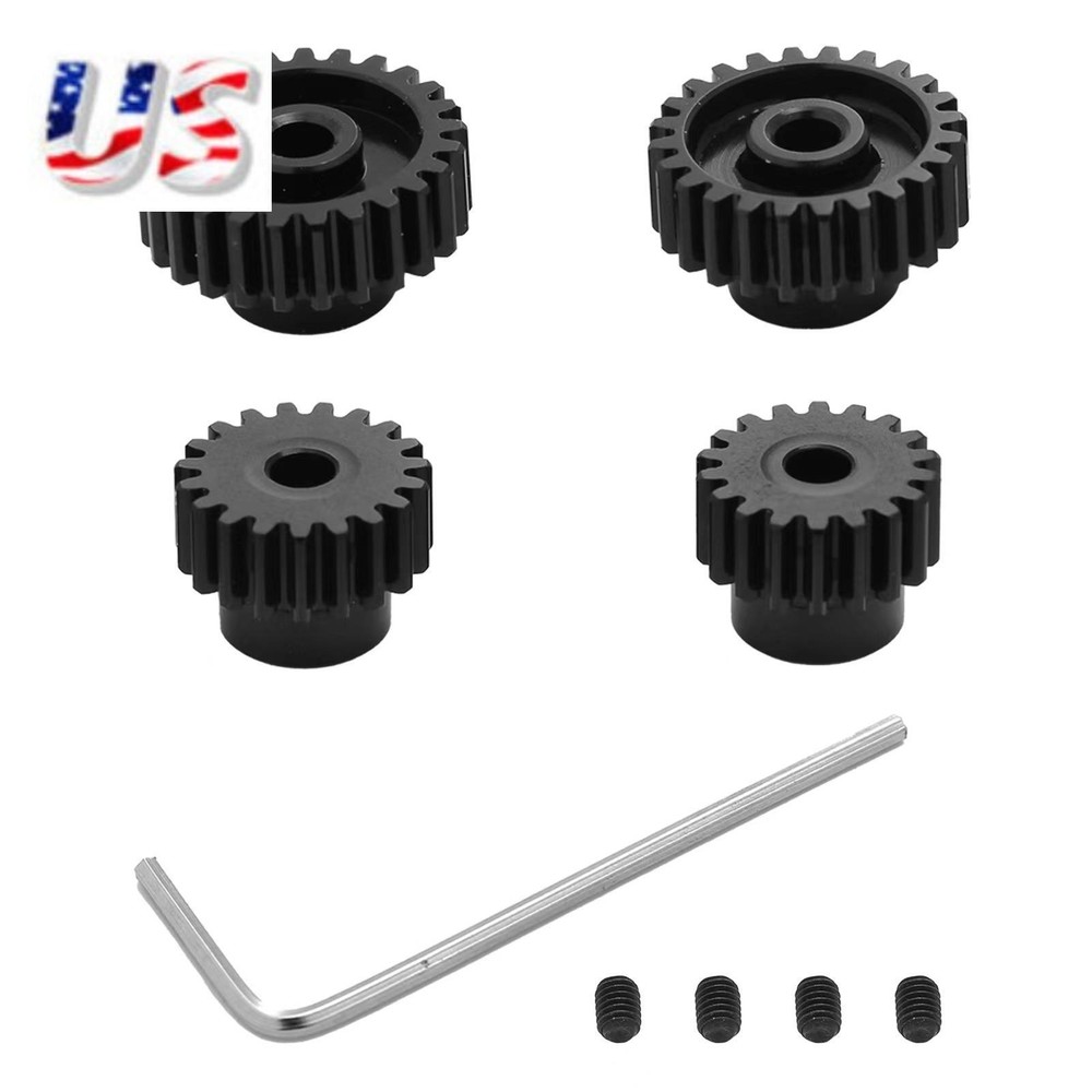 Aluminum Motor Gear Set for TAMIYA TT01 TT02 TB02 TA05 1/10 RC Cars