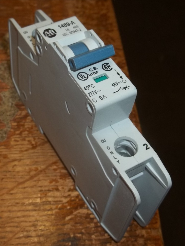 Allen Bradley 1489-A1C080 1489-A Ser A 1 Pole 8A 8 Amp Circuit Breaker  (326)