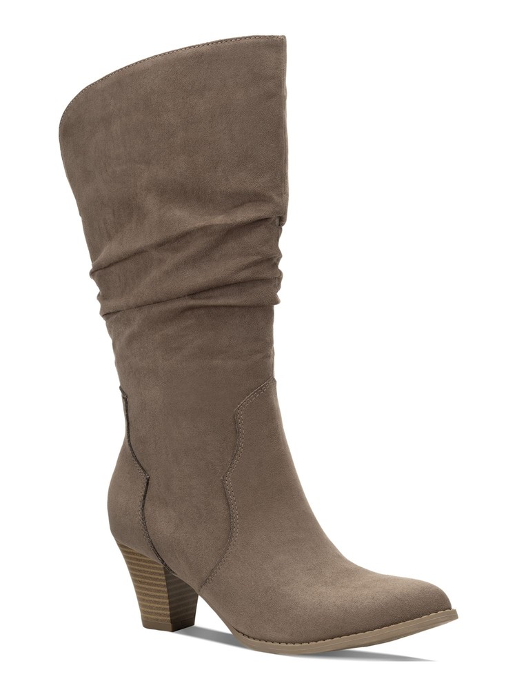 STYLE & COMPANY Womens Brown Arlenee Almond Toe Block Heel Slouch Boot 6 M