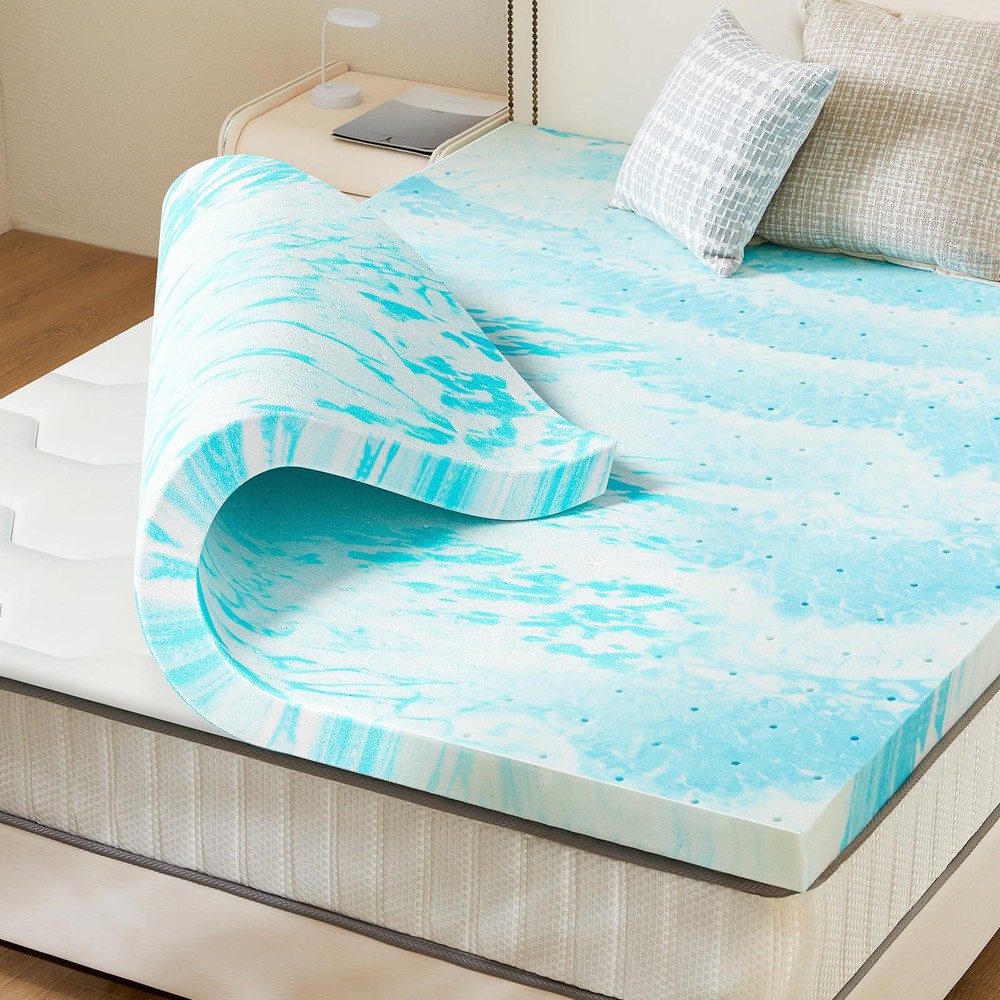 Mattress Topper, Twin Size Cooling Memory Foam Bed Toppers, 3 Inch Soft Mattr...