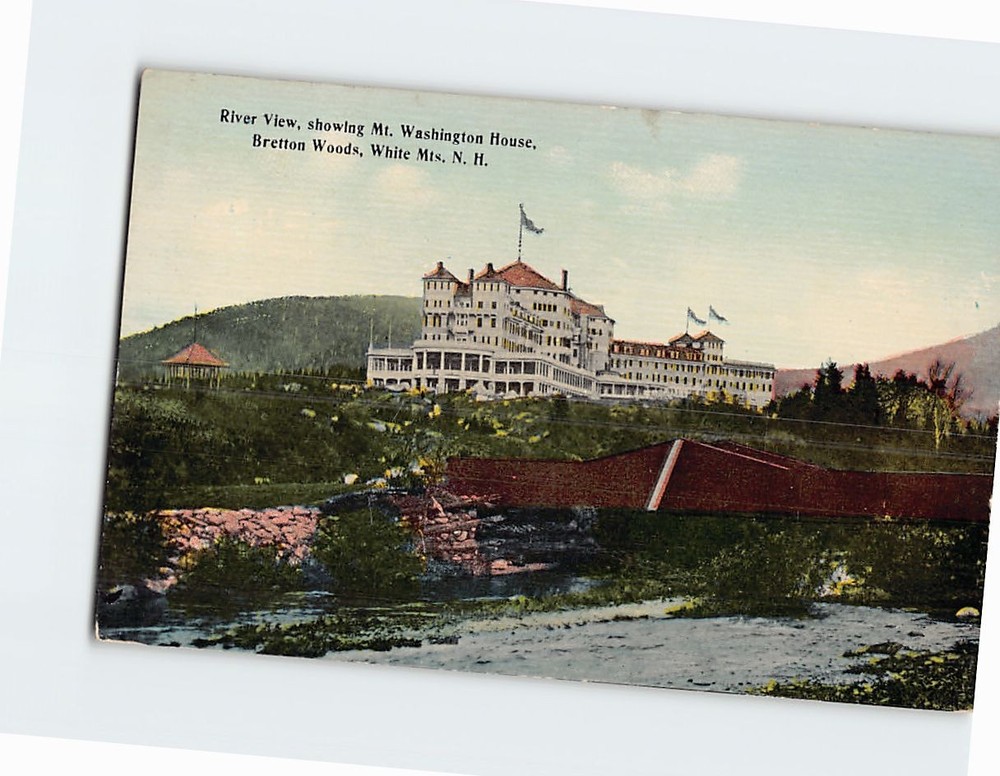 Postcard River View Mt. Washington House White Mountains NH USA