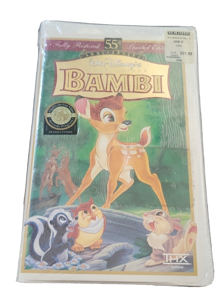 NEW Disney's Bambi VHS 1997 55th Anniversary Masterpiece Limited Edition SEALED