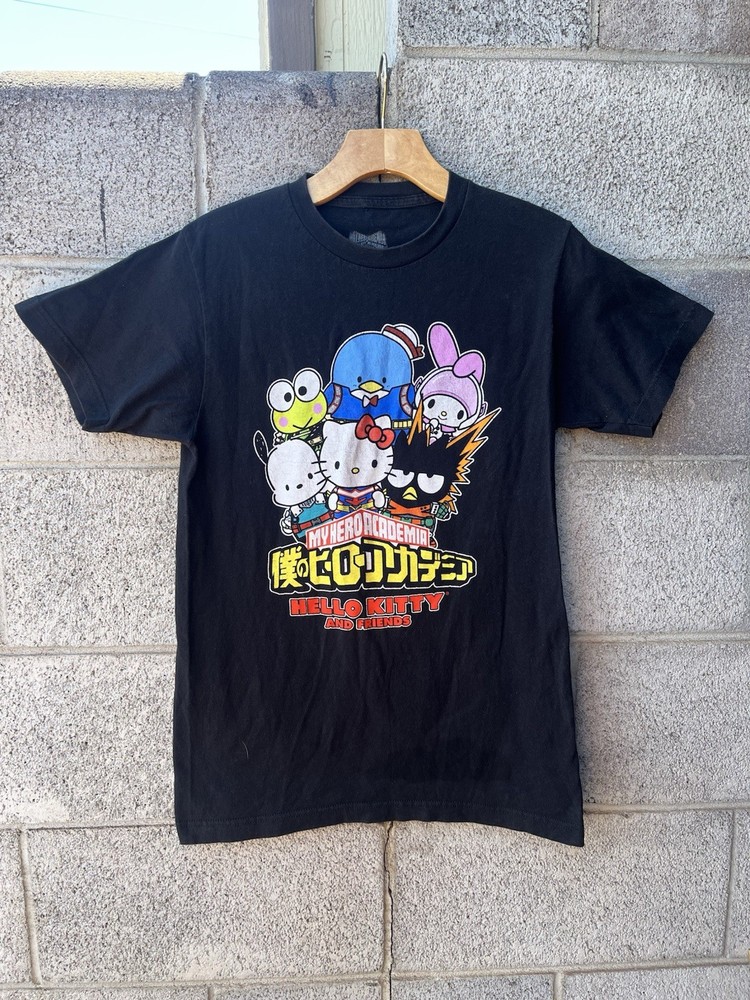 Sanrio Hello Kitty My Hero Academia Shirt Womens Small Graphic Tee Flaws S