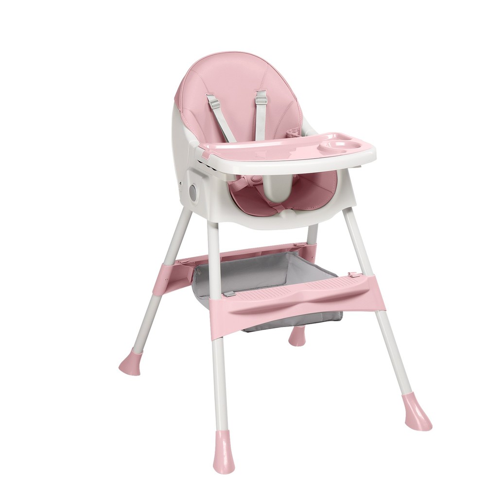 Ktaxon Adjustable Baby High Chair with Removable Tray and 5-Point Safety Harness