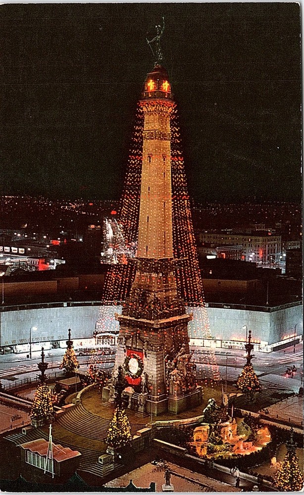 Postcard MONUMENT SCENE Indianapolis Indiana IN a/01 AI5784