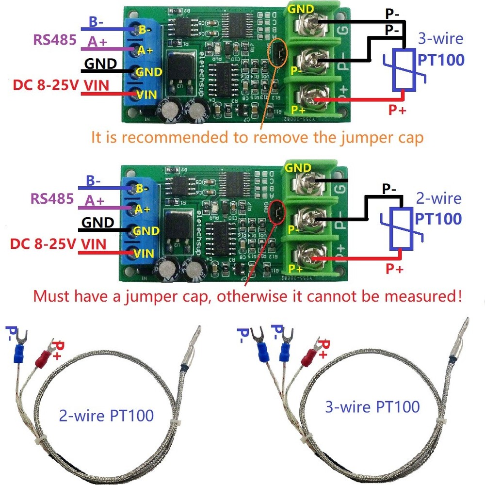 -20-400 Celsius PT100 Thermocouple RS485 Modbus Rtu Temperature Detector Tester