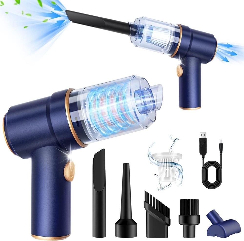 Handheld Car Vacuum Cleaner, 9000Pa Vacuum Cleaner and Air Duster, 120W High ...