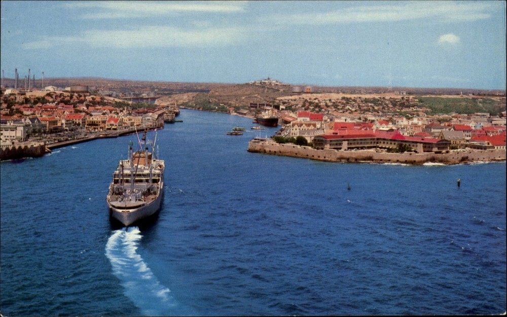 Steamer steamship ~ Willemstad harbor ~ Curacao Netherlands Antilles