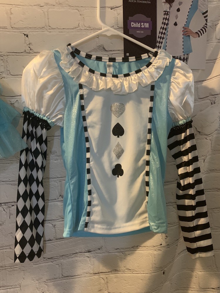 Storybook Dark Alice Top Tutu Halloween Costume Child S/m New Wonderland