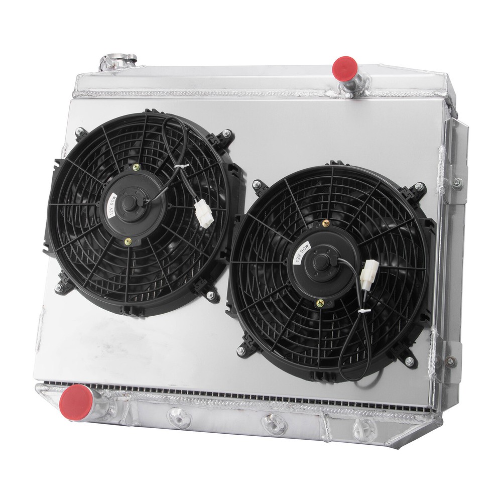 3 Core Radiator+Shroud Fan For 57 58 59 Ford Fairlane Galaxie Mercury V8 Engine