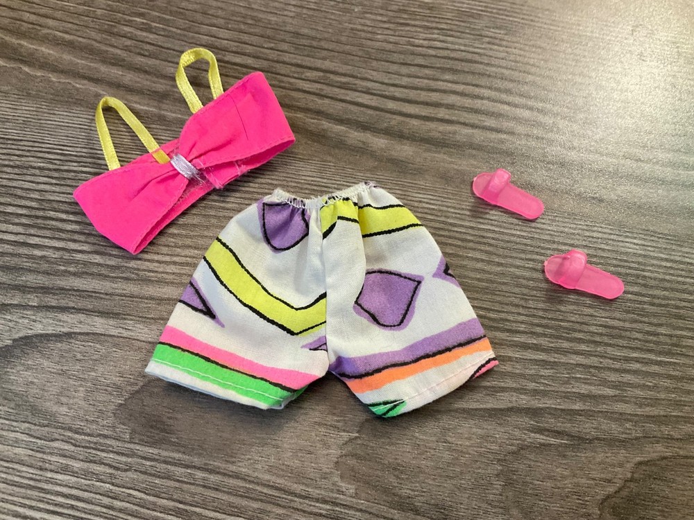 Mattel Barbie Doll Clothes Top Shirt Shorts Shoes Outfit Lot