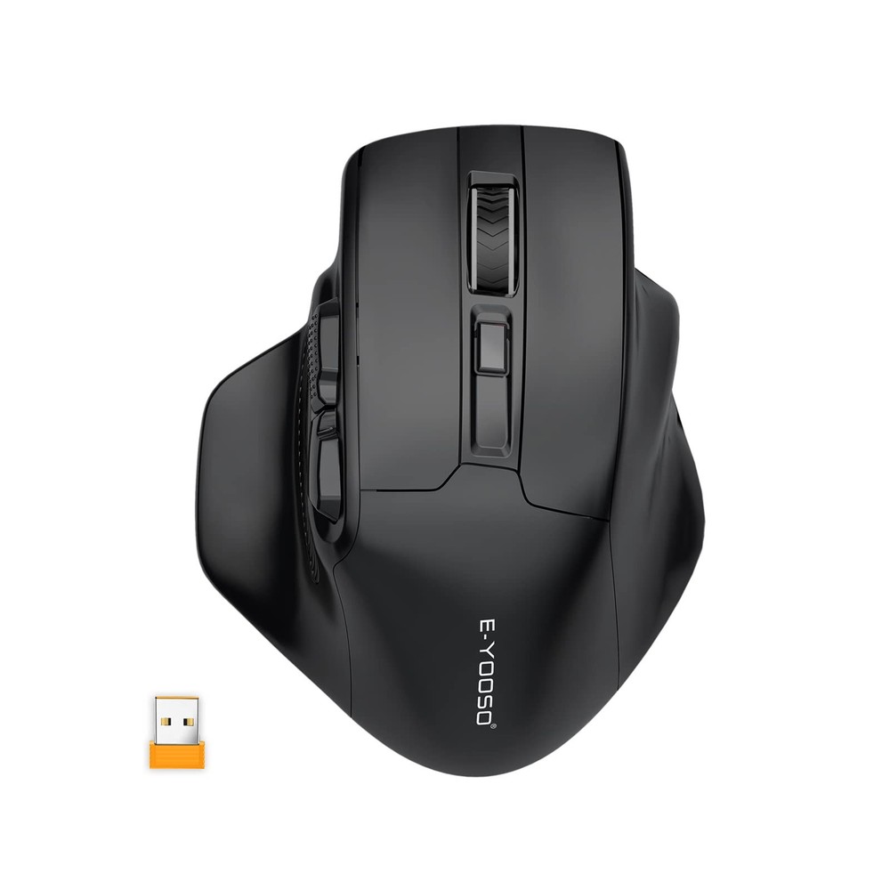 Large Wireless Ergonomic Mouse for Big Hands, X-31 Cordless 6-Button Design