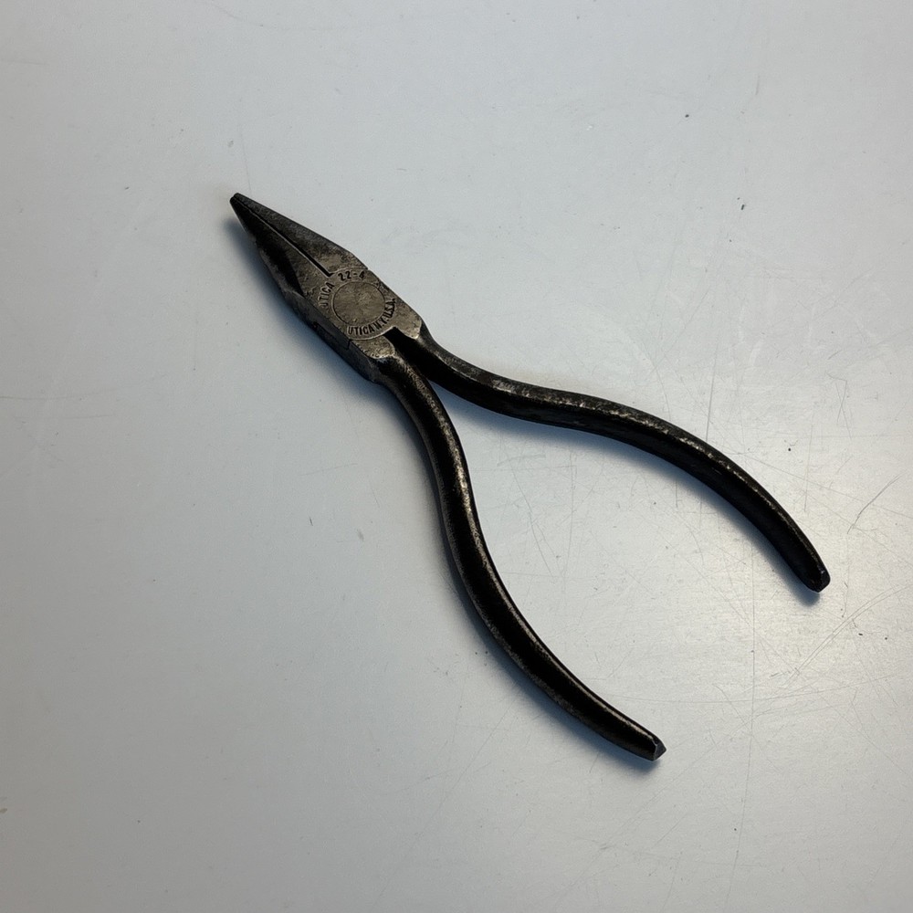 Vintage Utica 22-4 Needle Nose Pliers 4 Inch Utica NY USA