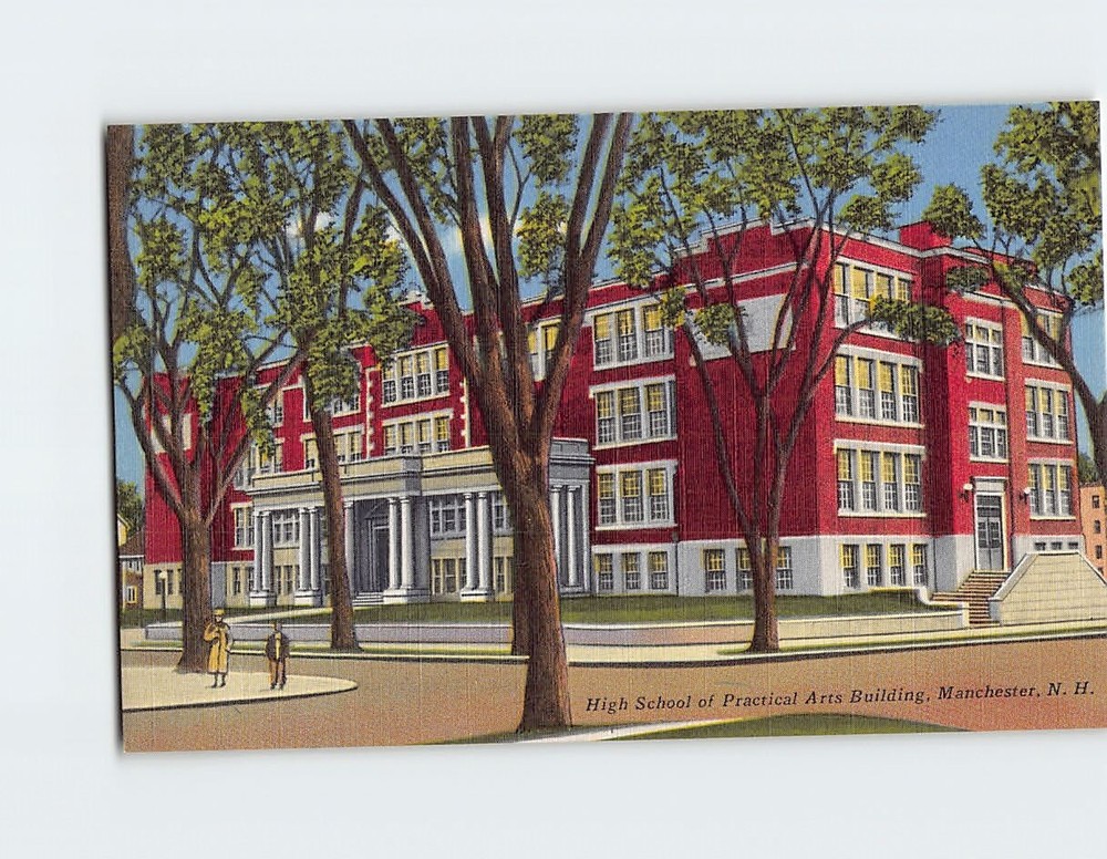 Postcard High School of Practical Arts Building, Manchester, New Hampshire