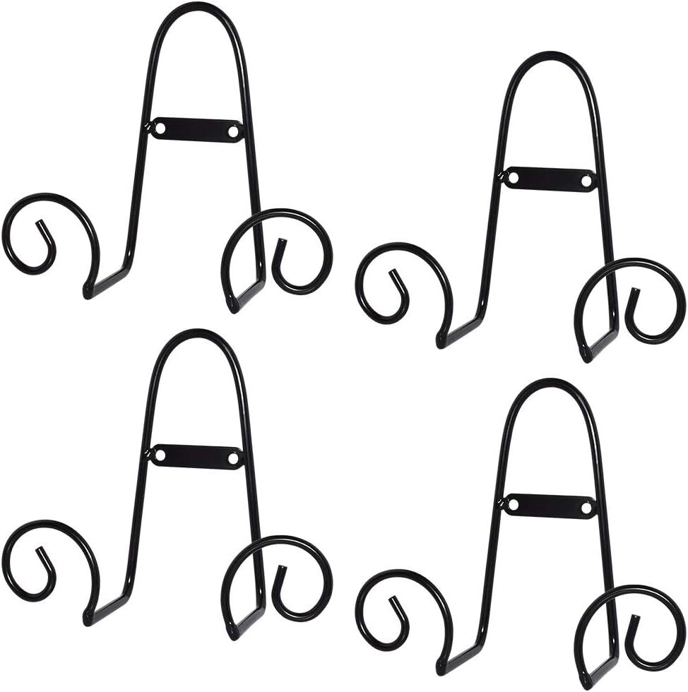 Mocoum 4 Pack Wall Mount Plate Display Stands, Medium Easel Circle