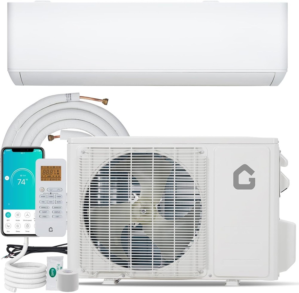 9000 BTU Ductless Mini Split AC Heat Pump Inverter 24 SEER2