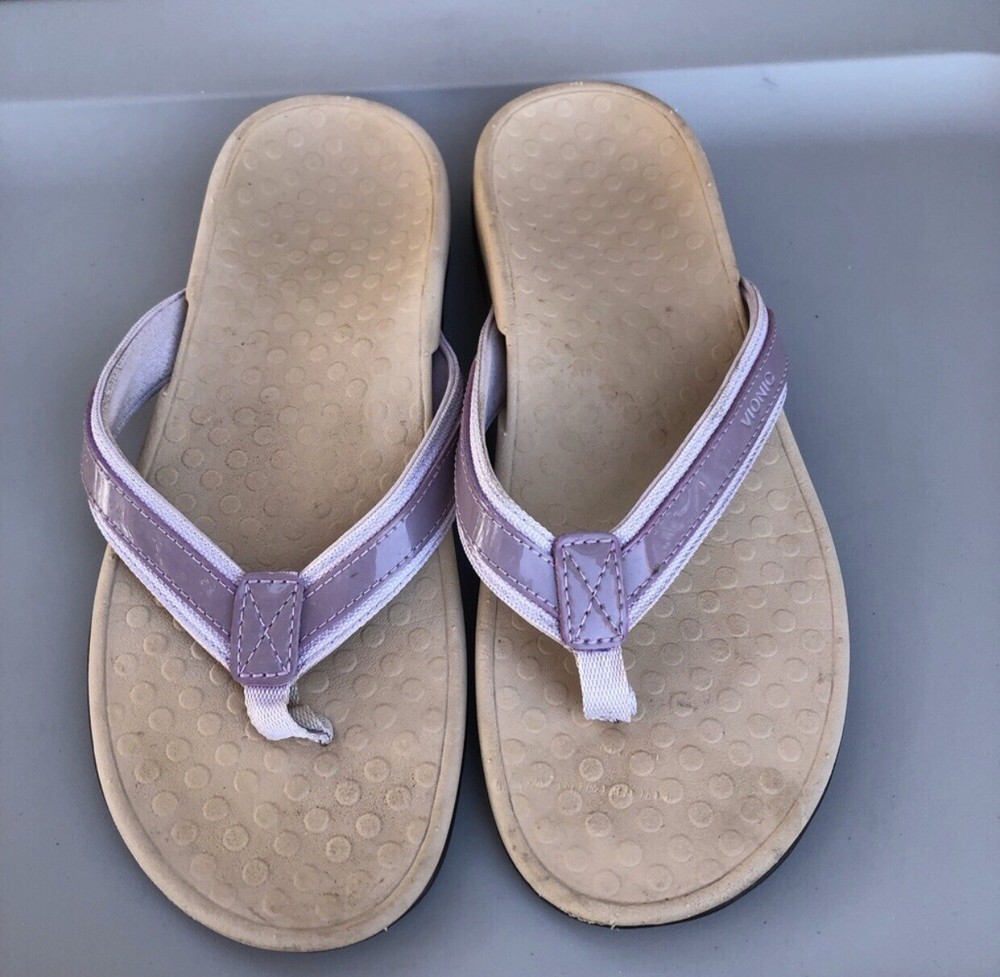 Vionic Comfort Thong Sandals in Pink - Size 10