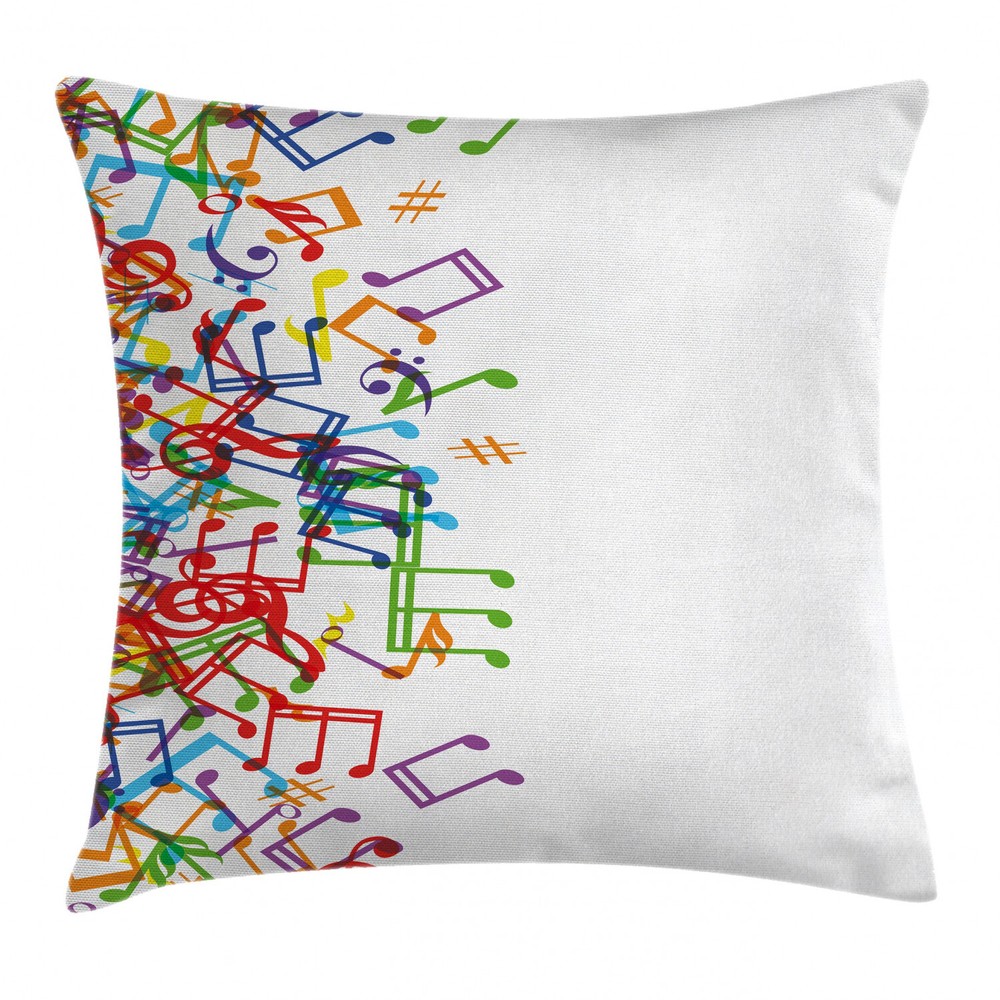 Music-Inspired Rhythm Tempo Melody Square Pillow Case 20 Inch Cover
