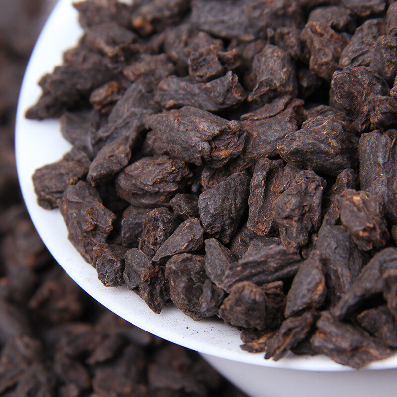 Yunnan Ripe Puer Tea Old Fossil Glutinous Rice Flavor Cha Hua Shi Pu'er Tea 500g