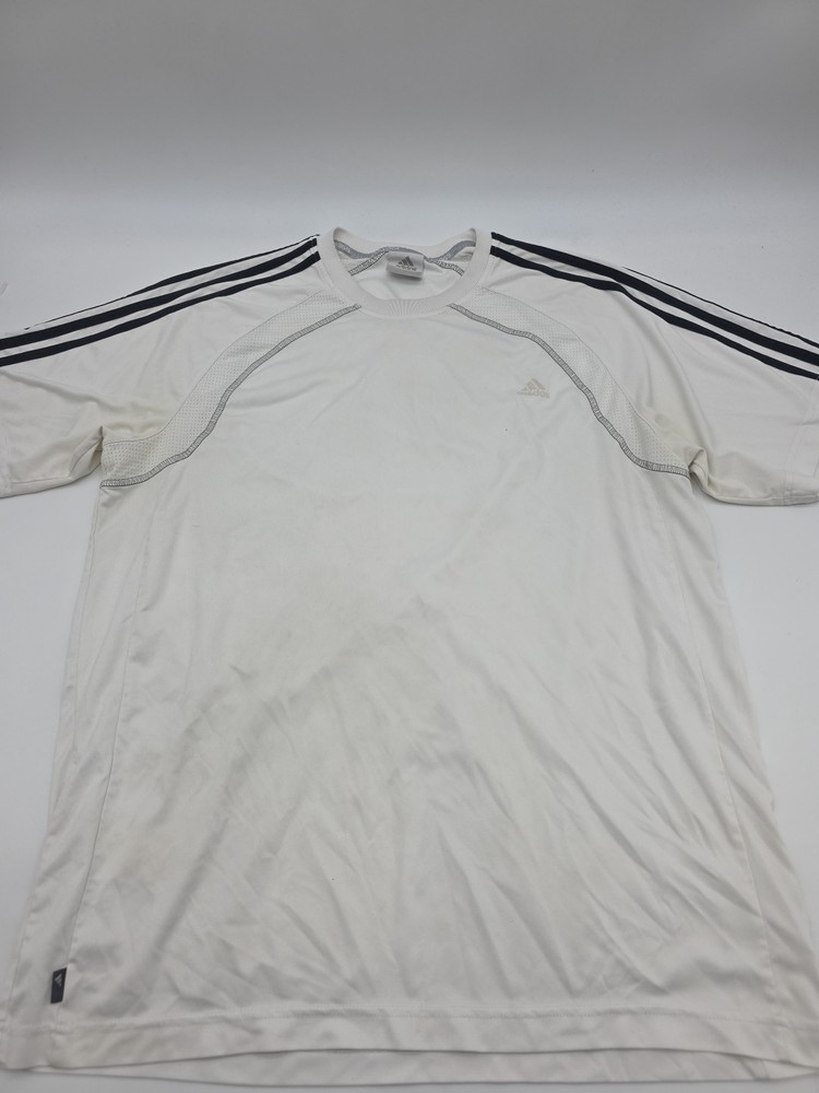 Adidas T-shirt Men XL White Graphic Print Logo Tee. #45609