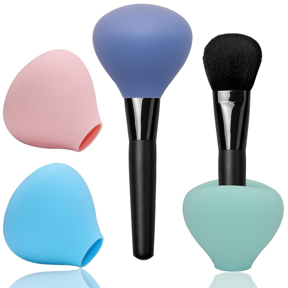 Silicone Makeup Brush Protectors 4-Pack Waterproof Travel Storage  