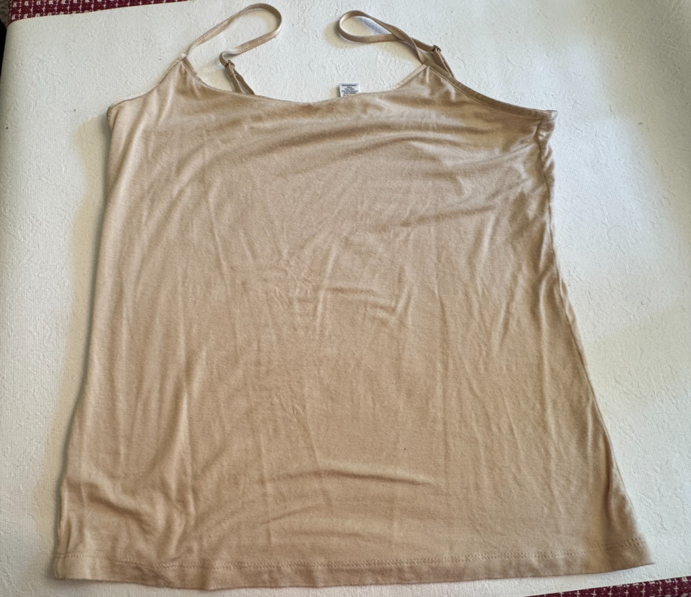 Ann Taylor LOFT Spaghetti Strap Cami in Beige Size L
