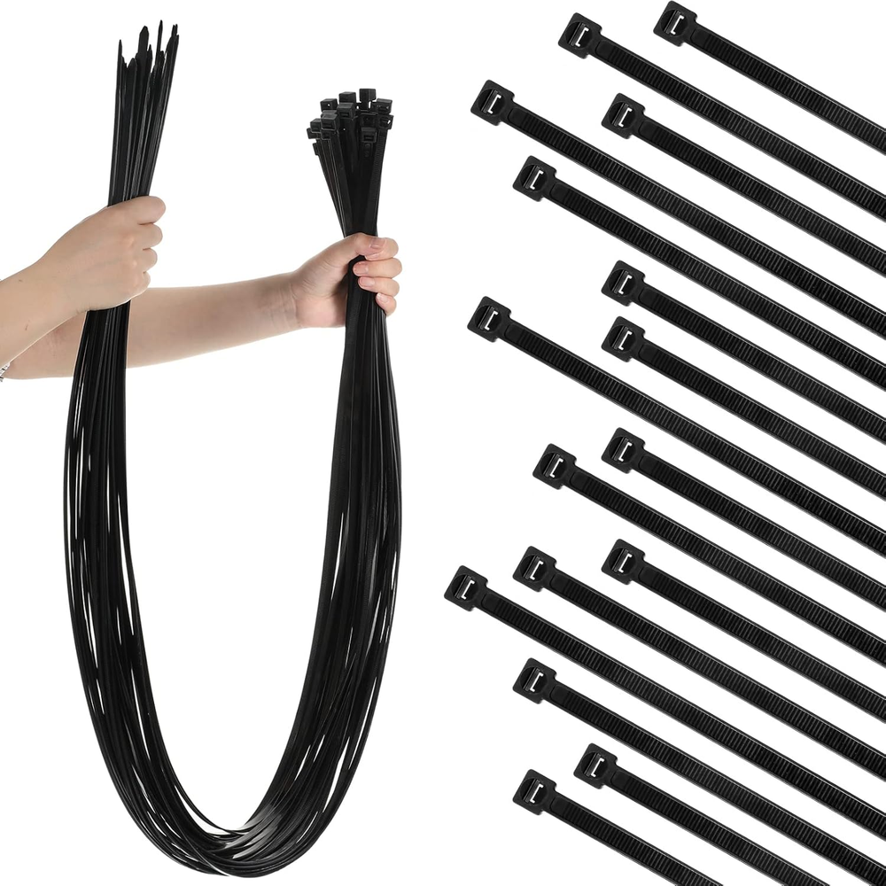 48 Pcs 60 Inch Large Zip Ties Heavy Duty Outdoor Extra Large Zip Ties Extra Long