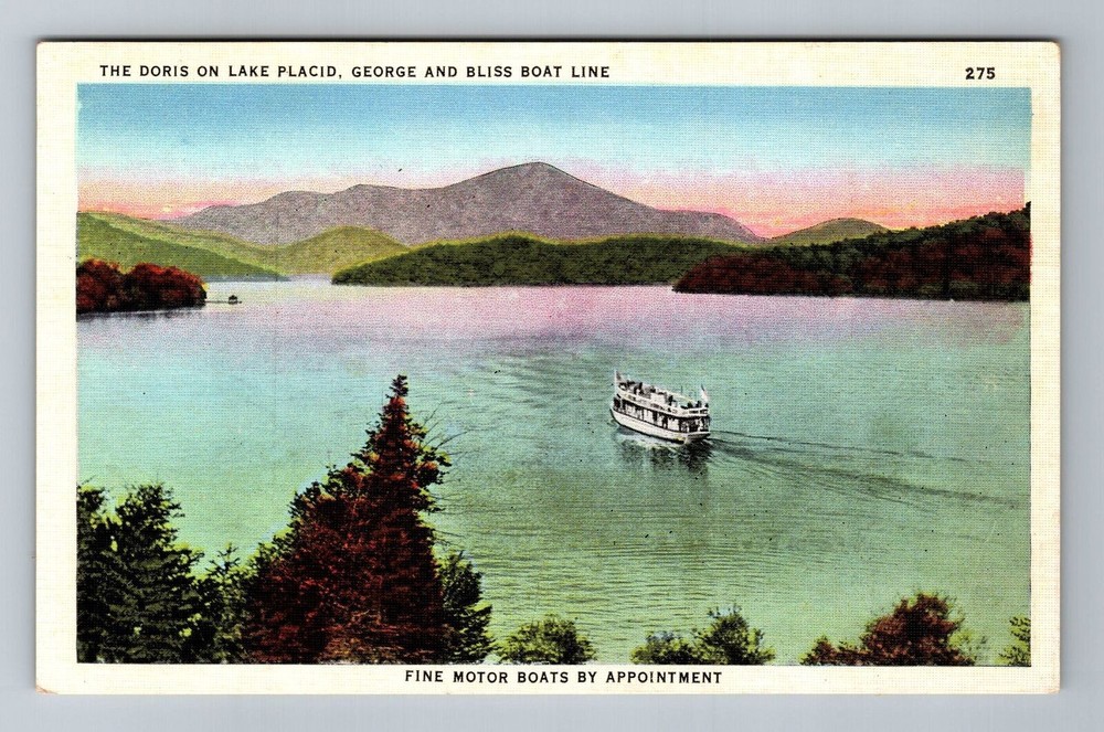 Lake Placid FL-Florida, The Doris, George & Bliss Boat Line, Vintage Postcard