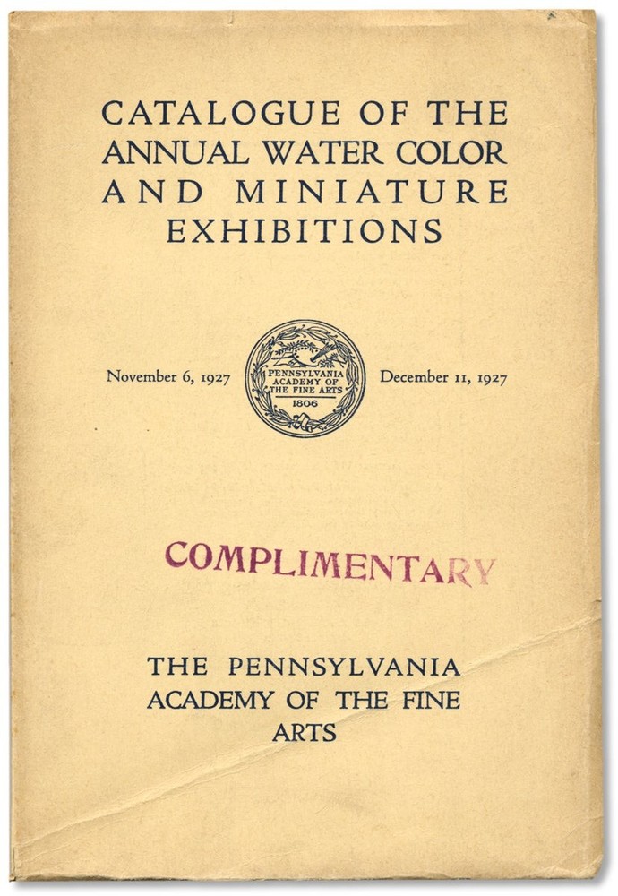 [Pennsylvania Academy of the Fine Arts] – [1927 Catalogue] The Pennsylvania…-image