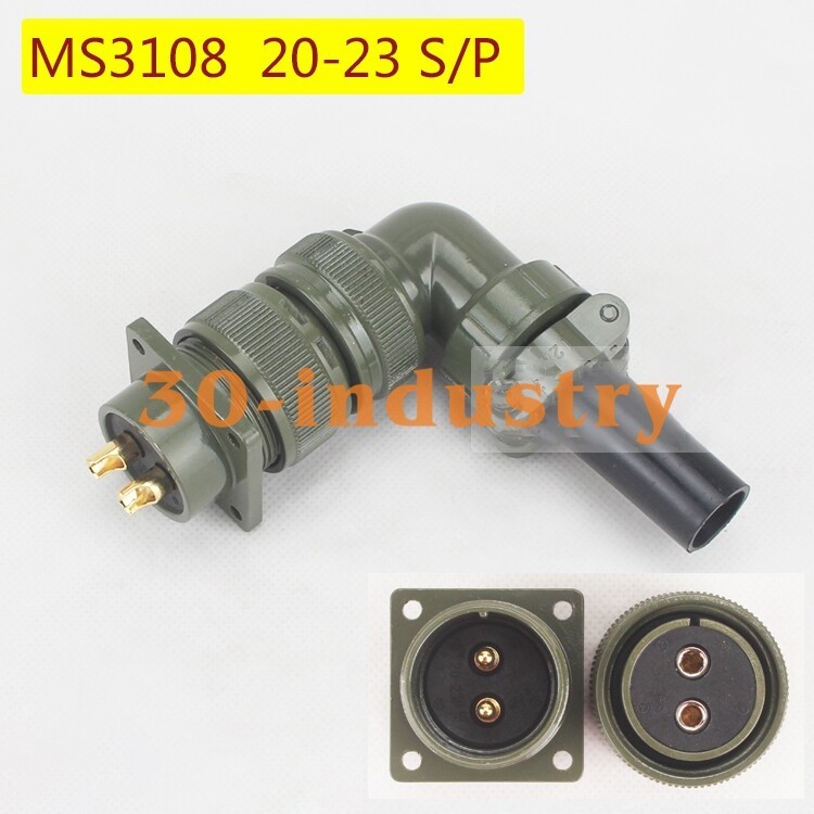 1PCS NEW FOR 2-pin Connector Elbow Aviation Plug MS3108A 20-23 S/P