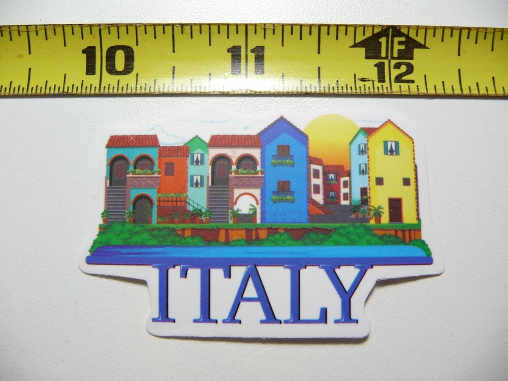 Colorful Italian Waterfront Houses Sticker Decal Travel Souvenir