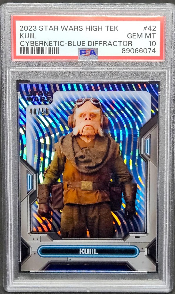 KUIIL PSA 10 2023 Topps Star Wars High Tek Krykna Blue Diffractor #42 40/50 Graded Rare