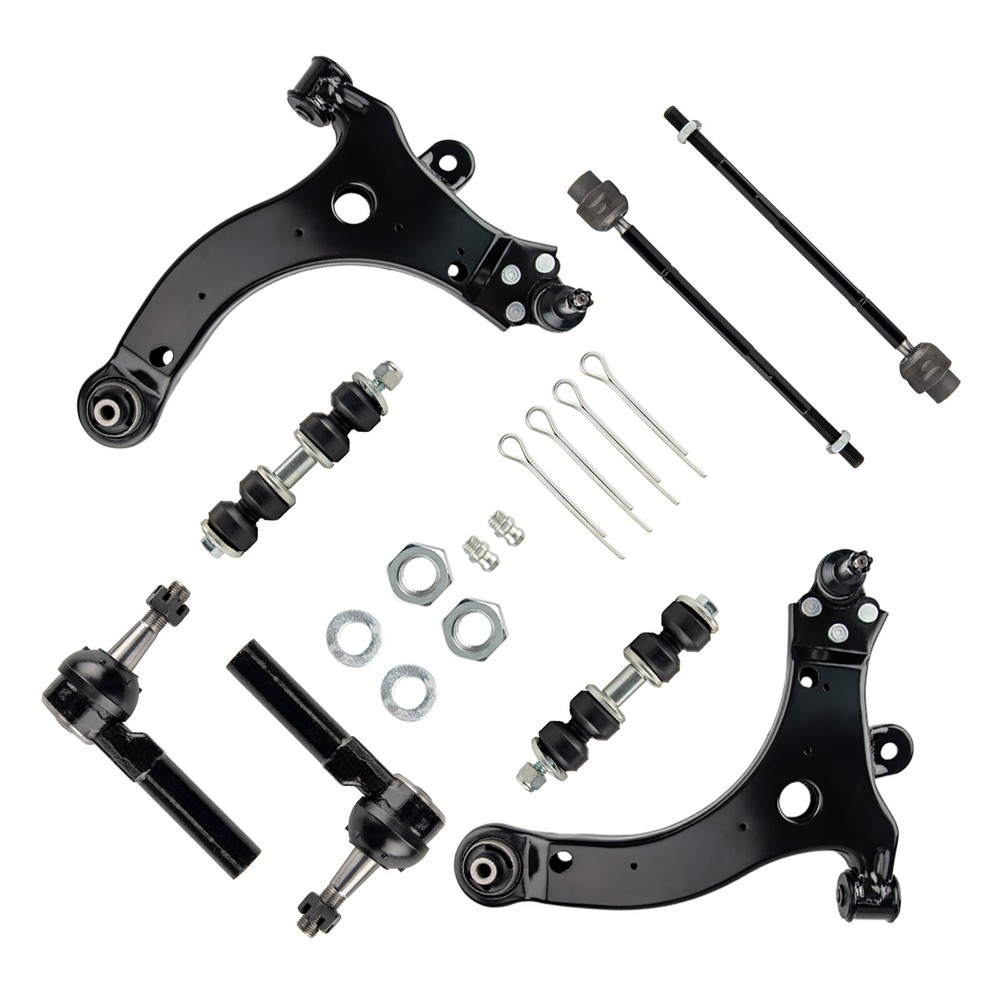 8pc Suspension Kit Control Arms Sway Bar Tie Rods 2000-2013 Chevy Impala