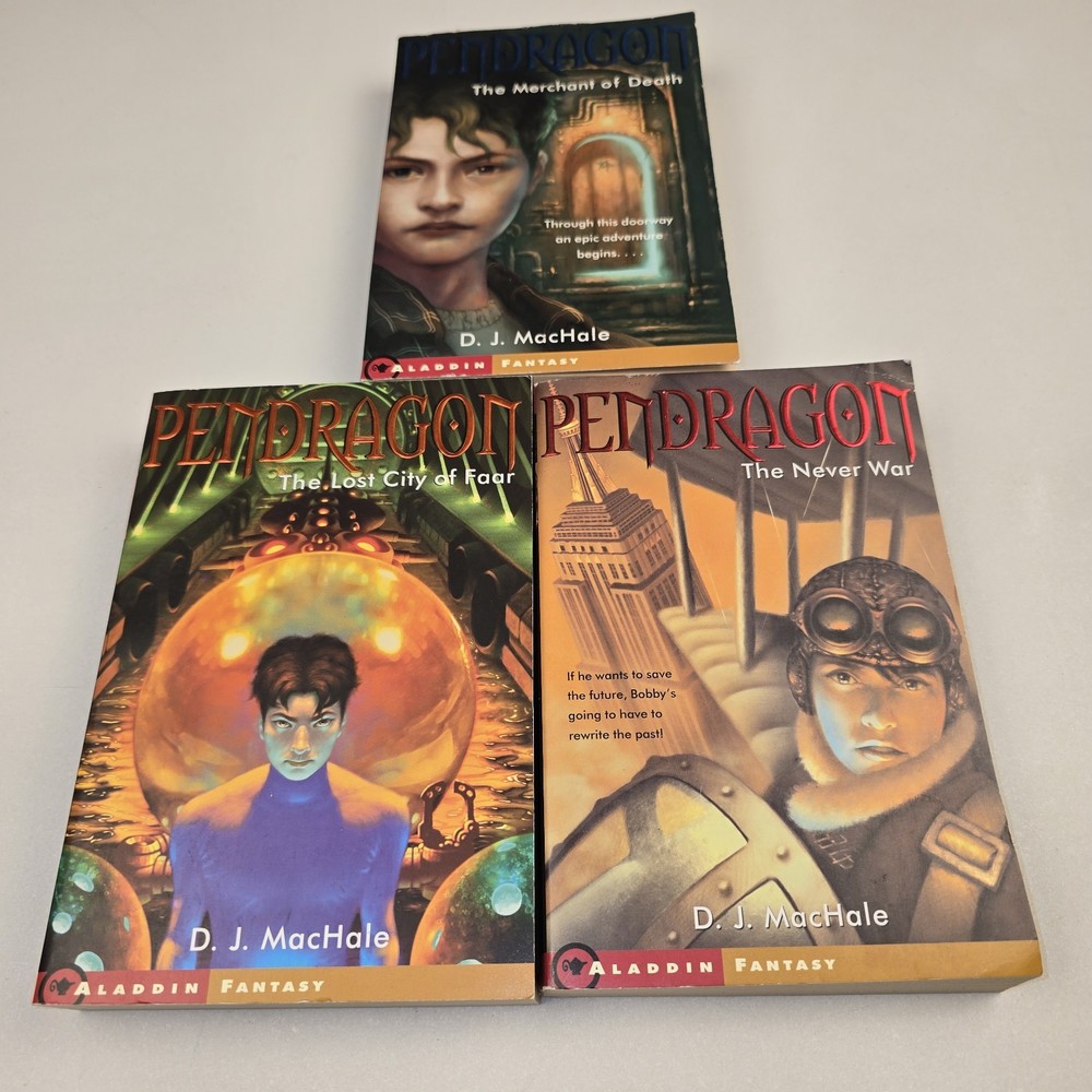 D J MacHale Complete Lot 3 Pendragon Merchant of Death/..City of Farr/Never War