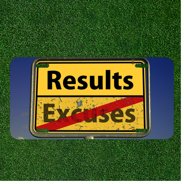 Custom Personalized Auto Tag With Results Cross Out Excuses Design