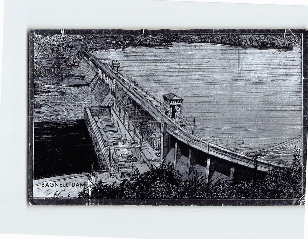 Postcard Bagnell Dam Lake of the Ozarks Missouri USA