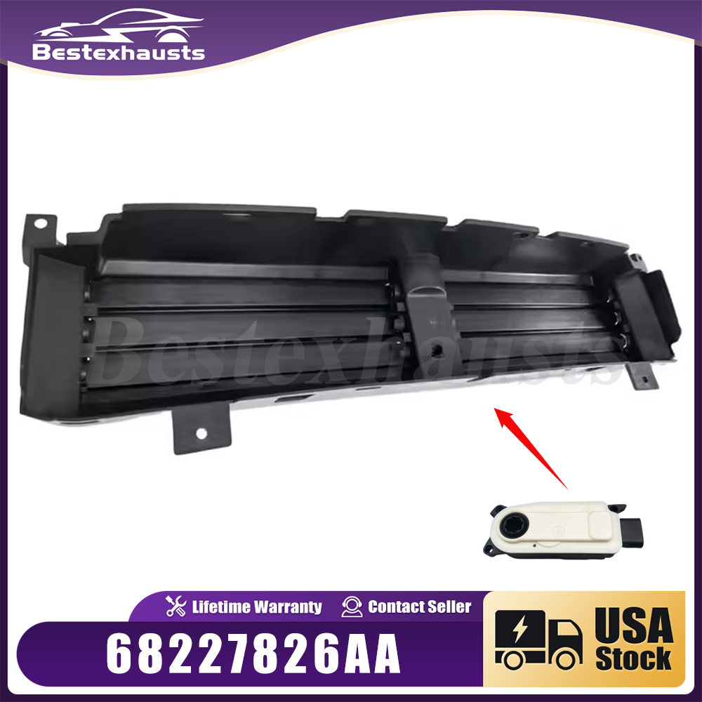 Active Shutter Grille For 2019-2021 Jeep Cherokee 68412008AC W/ Motor