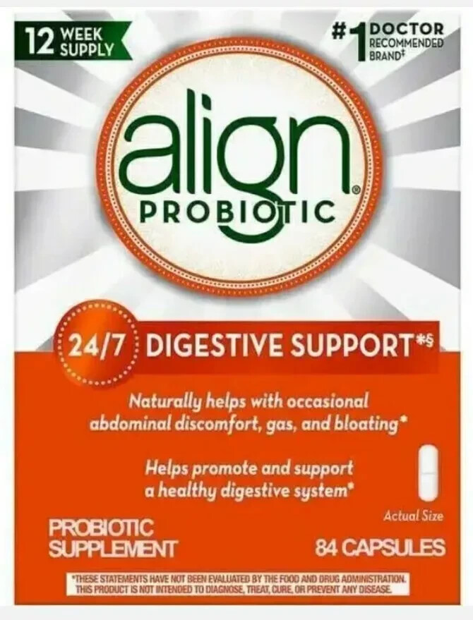 Align Probiotic Supplement 24/7 Digestive Support 84 Count EXP 03/2027